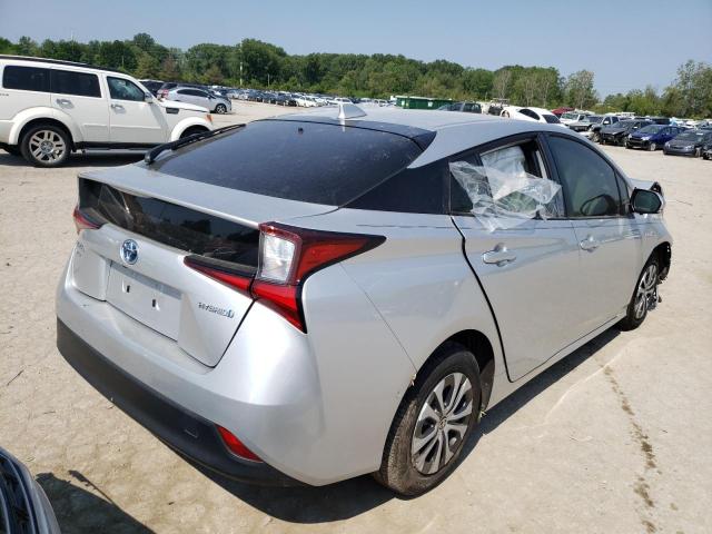 JTDL9MFU4M3031082 - 2021 TOYOTA PRIUS LE SILVER photo 3