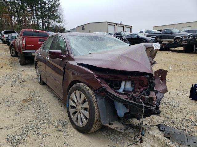 1HGCR3F87FA015066 - 2015 HONDA ACCORD EXL BURGUNDY photo 1