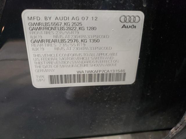 WA1WKAFP7CA131546 - 2012 AUDI Q5 PRESTIGE BLUE photo 14