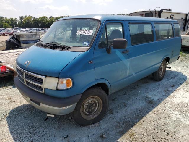 2B5WB35Z3SK523777 - 1995 DODGE RAM WAGON B3500 BLUE photo 1