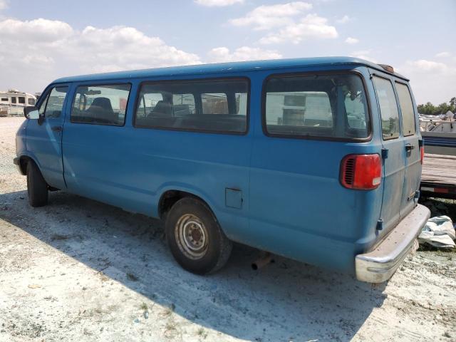 2B5WB35Z3SK523777 - 1995 DODGE RAM WAGON B3500 BLUE photo 2