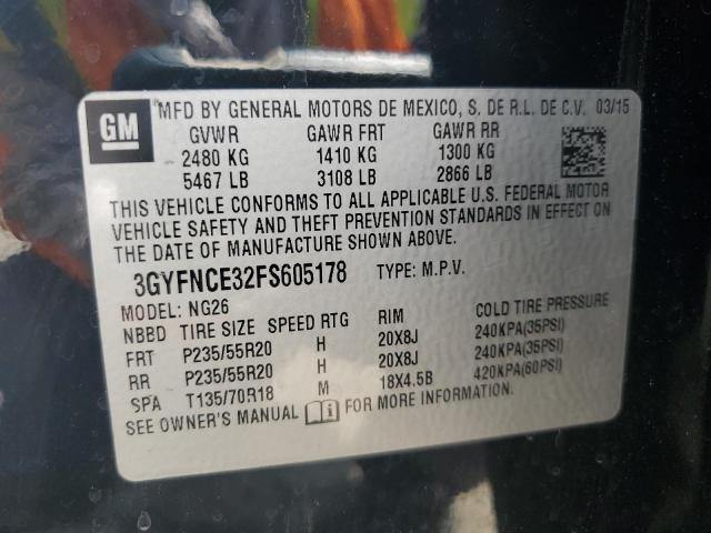 3GYFNCE32FS605178 - 2015 CADILLAC SRX PERFORMANCE COLLECTION Қара фото 13