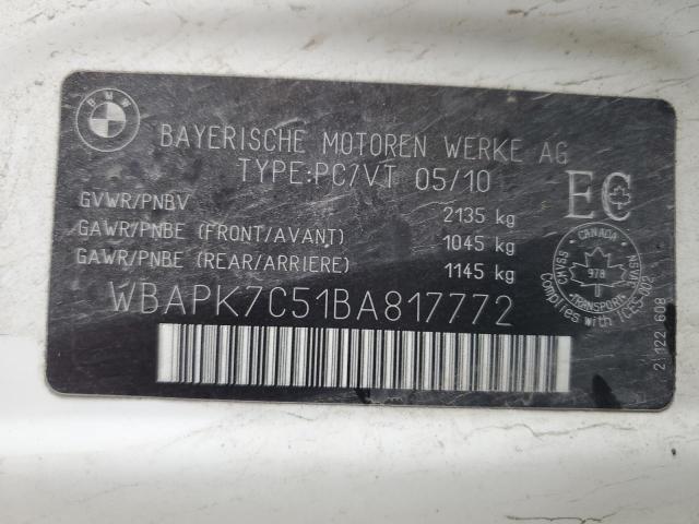WBAPK7C51BA817772 - 2011 BMW 328 XI Ağ foto 12