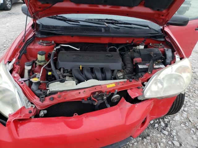 2T1KR32E28C697617 - 2008 TOYOTA COROLLA MA XR RED photo 11