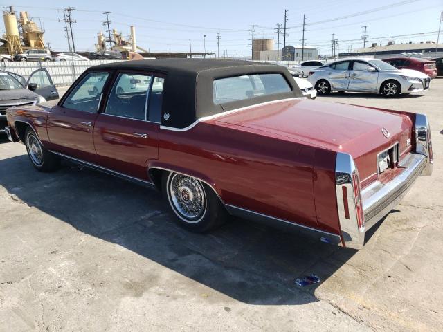 1G6DW51Y0JR757014 - 1988 CADILLAC BROUGHAM BURGUNDY photo 2