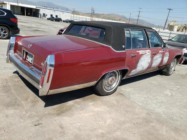 1G6DW51Y0JR757014 - 1988 CADILLAC BROUGHAM BURGUNDY photo 3