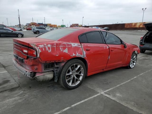 2C3CDXBG6EH177308 - 2014 DODGE CHARGER SE RED photo 3