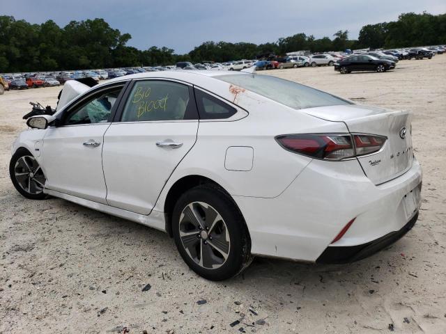 KMHE14L22KA093796 - 2019 HYUNDAI SONATA PLUG-IN HYBRID WHITE photo 2