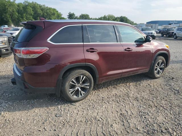 5TDJKRFH6GS340096 - 2016 TOYOTA HIGHLANDER XLE Bordo foto 3