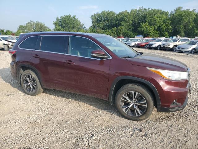 5TDJKRFH6GS340096 - 2016 TOYOTA HIGHLANDER XLE Bordo foto 4