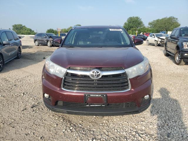5TDJKRFH6GS340096 - 2016 TOYOTA HIGHLANDER XLE Bordo foto 5