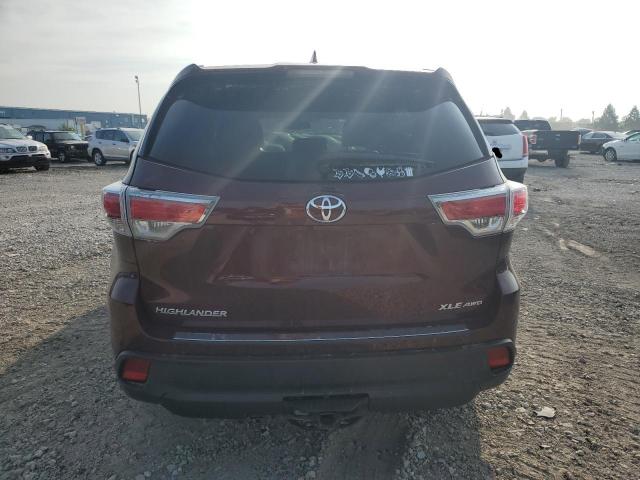 5TDJKRFH6GS340096 - 2016 TOYOTA HIGHLANDER XLE Bordo foto 6