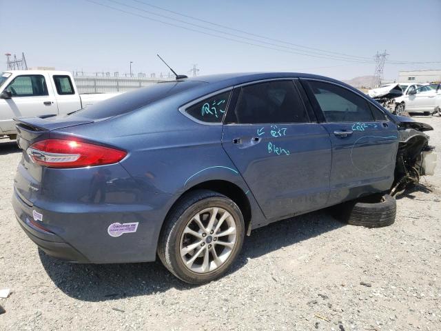 3FA6P0SU8KR104136 - 2019 FORD FUSION TITANIUM BLUE photo 3