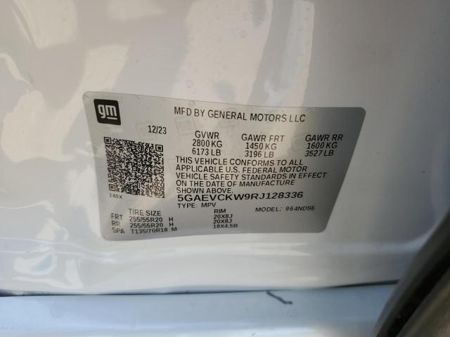 5GAEVCKW9RJ128336 - 2024 BUICK ENCLAVE AVENIR თეთრი ფოტო 12