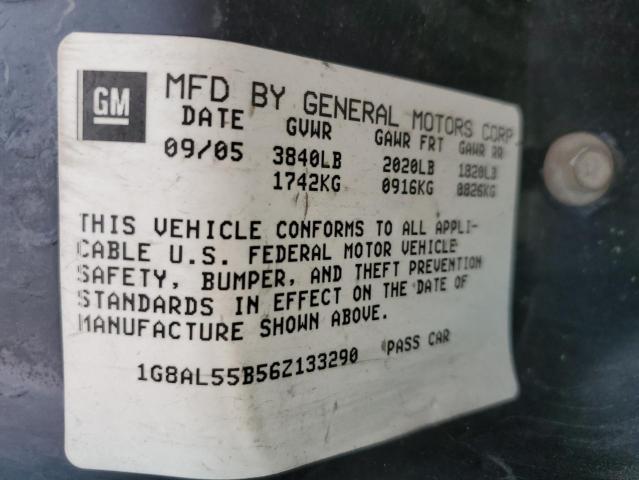 1G8AL55B56Z133290 - 2006 SATURN ION LEVEL 3 SILVER photo 12