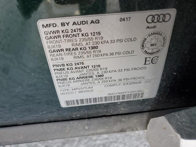 WA1CNAFY7J2013605 - 2018 AUDI Q5 PRESTIGE GREEN photo 13