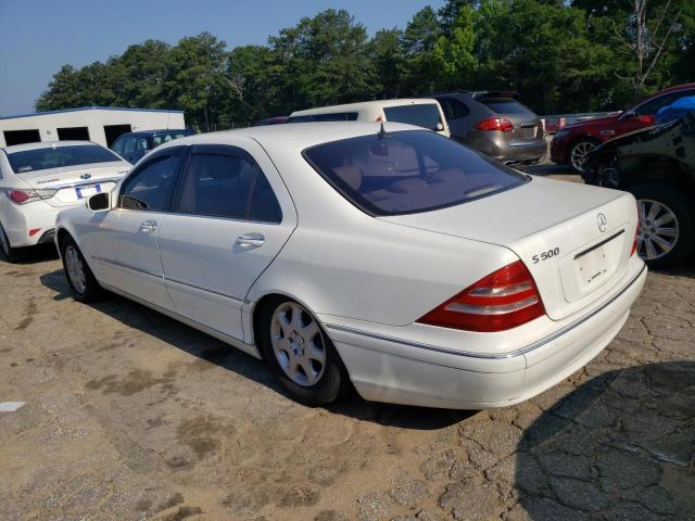 WDBNG75J22A244613 - 2002 MERCEDES-BENZ S 500 WHITE photo 2