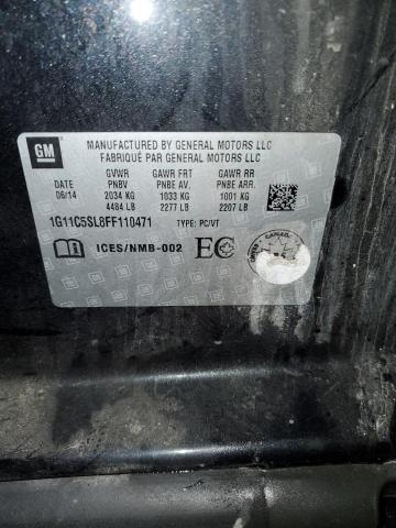 1G11C5SL8FF110471 - 2015 CHEVROLET MALIBU 1LT 黑色 照片 13