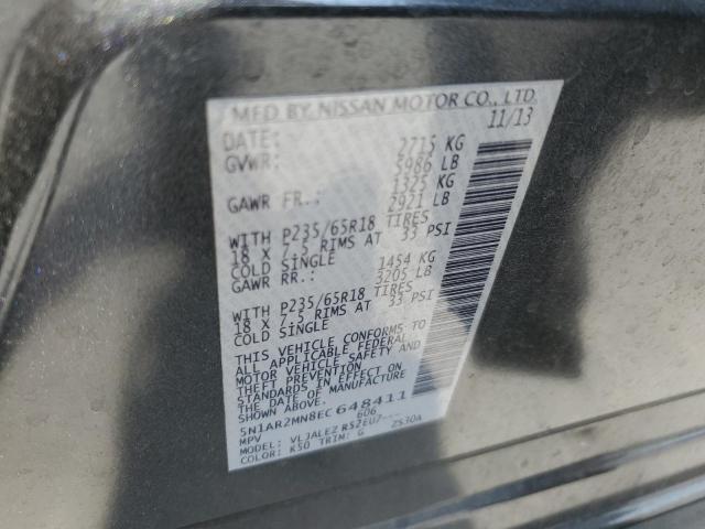 5N1AR2MN8EC648411 - 2014 NISSAN PATHFINDER S GRAY photo 13