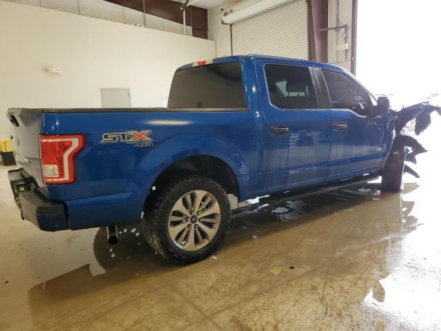 1FTEW1EP1HFC51148 - 2017 FORD F150 SUPERCREW BLUE photo 3