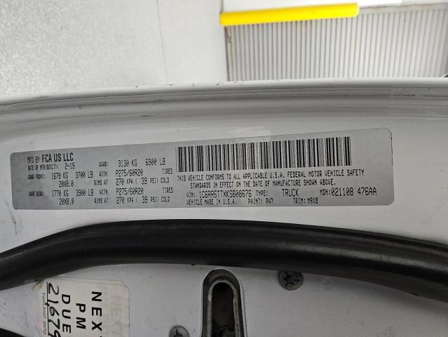 1C6RR6TTXKS608676 - 2019 RAM 1500 CLASS SLT 白色 照片 12