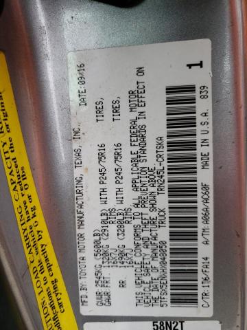 5TFSX5ENXHX048050 - 2017 TOYOTA TACOMA ACCESS CAB ვერცხლისფერი ფოტო 13