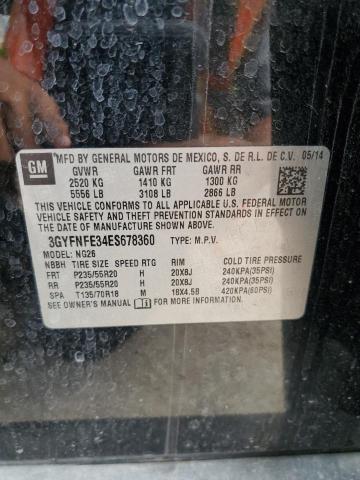 3GYFNFE34ES678360 - 2014 CADILLAC SRX PERFORMANCE COLLECTION Noir photo 13