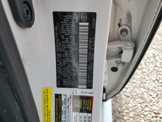 4T1BK1EB2EU109915 - 2014 TOYOTA AVALON BASE 白色 照片 12