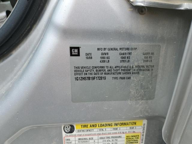 1G1ZH57B19F172819 - 2009 CHEVROLET MALIBU 1LT ვერცხლისფერი ფოტო 12