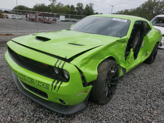 2C3CDZFJ4PH559261 - 2023 DODGE CHALLENGER R/T SCAT PACK GREEN photo 1