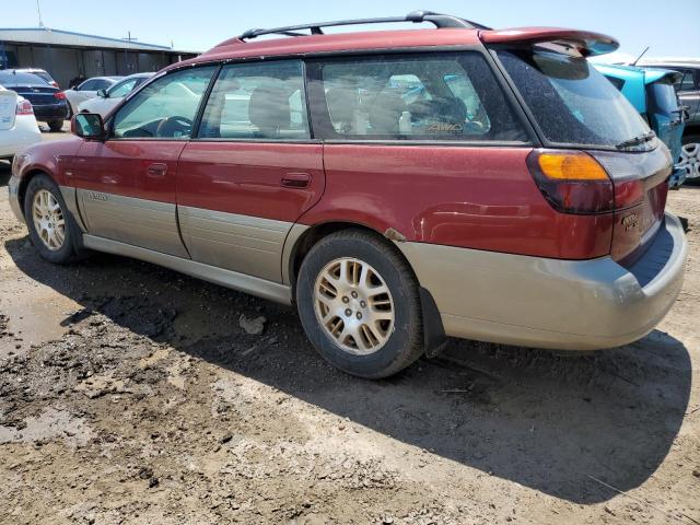 4S3BH896427637362 - 2002 SUBARU LEGACY OUTBACK H6 3.0 VDC BURGUNDY photo 2