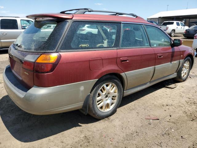 4S3BH896427637362 - 2002 SUBARU LEGACY OUTBACK H6 3.0 VDC BURGUNDY photo 3