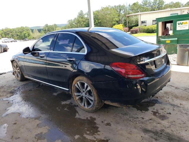 55SWF4JB4FU071467 - 2015 MERCEDES-BENZ C 300 BLACK photo 2