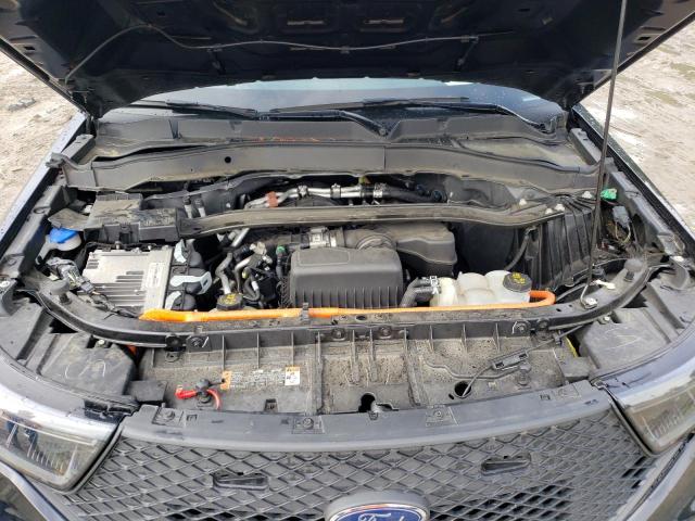 1FM5K8AW4MNA14408 - 2021 FORD EXPLORER POLICE INTERCEPTOR BLACK photo 12
