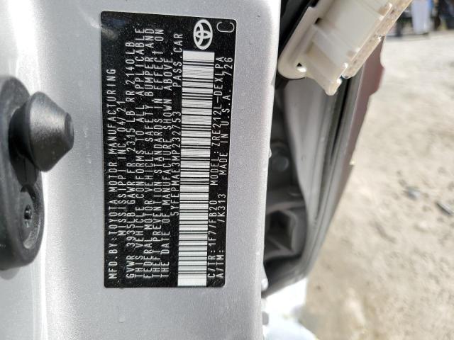 5YFEPMAE3MP232753 - 2021 TOYOTA COROLLA LE ვერცხლისფერი ფოტო 13