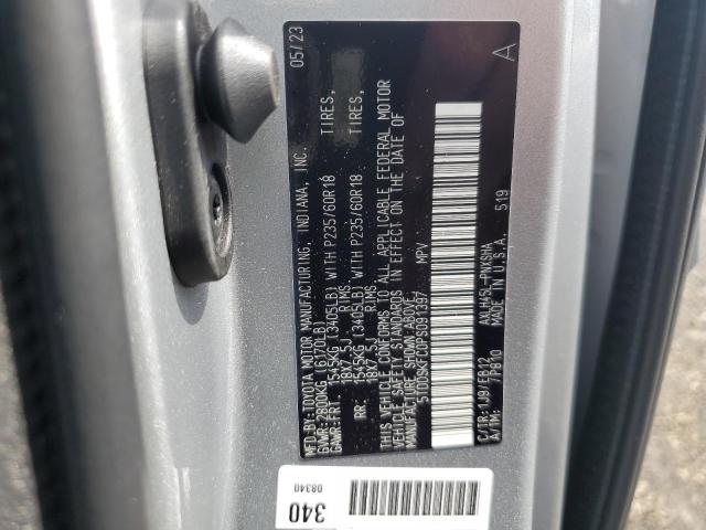 5TDDSKFC0PS091397 - 2023 TOYOTA SIENNA XSE SILVER photo 13