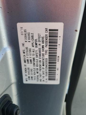 19UUB1F52HA000609 - 2017 ACURA TLX TECH SILVER photo 12