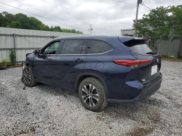 5TDGZRAH3NS544221 - 2022 TOYOTA HIGHLANDER XLE BLUE photo 2