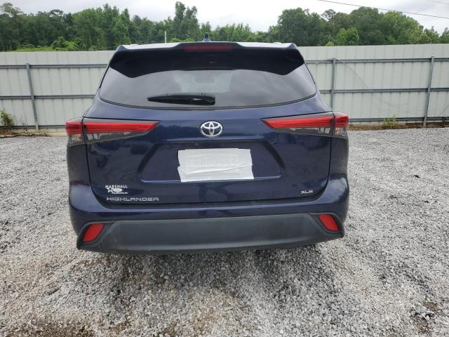 5TDGZRAH3NS544221 - 2022 TOYOTA HIGHLANDER XLE BLUE photo 6