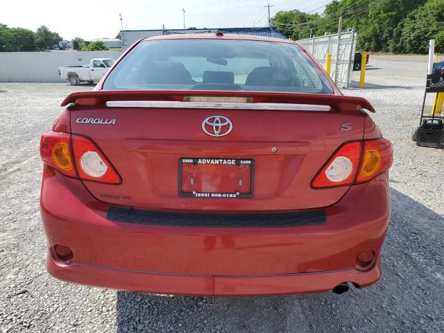 1NXBU40EX9Z075970 - 2009 TOYOTA COROLLA BASE RED photo 6