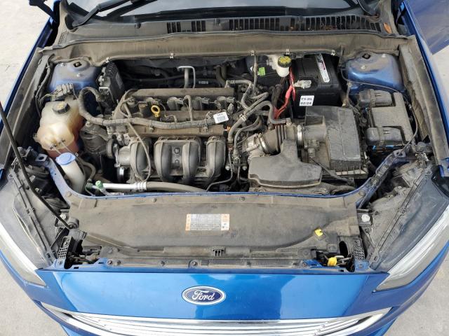 3FA6P0H70HR389344 - 2017 FORD FUSION SE BLUE photo 11