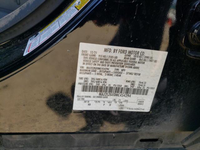 MAJ3S2GE0MC454294 - 2021 FORD ECOSPORT SE Սև լուսանկար 14