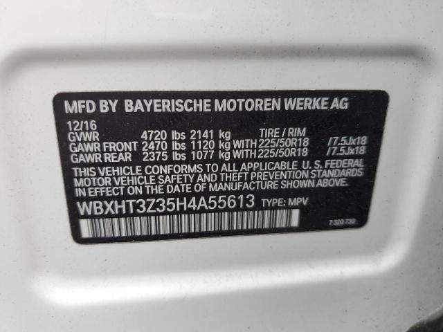 WBXHT3Z35H4A55613 - 2017 BMW X1 XDRIVE28I WHITE photo 14