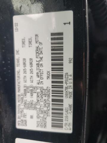 5TFNC5AB1PX002027 - 2023 TOYOTA TUNDRA CREWMAX PLATINUM 黑色 照片 12