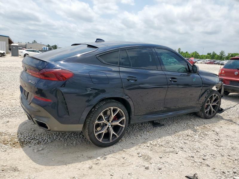 5UXCY8C09N9J10045 - 2022 BMW X6 M50I BLACK photo 3