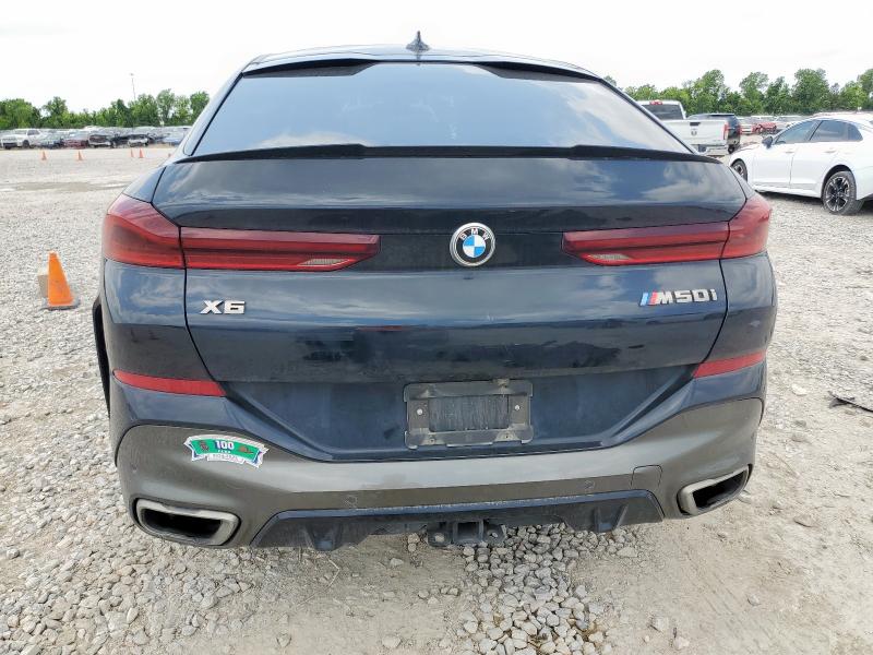 5UXCY8C09N9J10045 - 2022 BMW X6 M50I BLACK photo 6