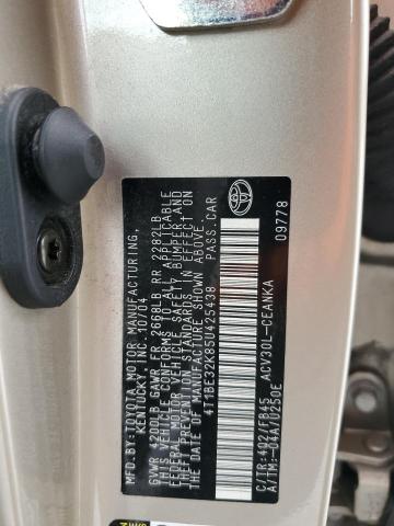 4T1BE32K85U425438 - 2005 TOYOTA CAMRY LE 棕色 照片 12