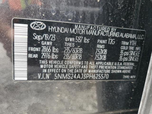 5NMS24AJ3PH625570 - 2023 HYUNDAI SANTA FE SEL 黑色 照片 13