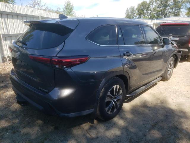 5TDGZRBH5LS521874 - 2020 TOYOTA HIGHLANDER XLE 灰色 照片 3