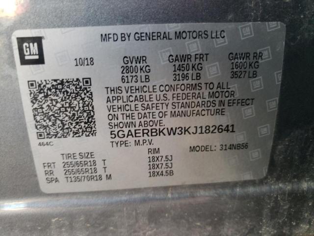 5GAERBKW3KJ182641 - 2019 BUICK ENCLAVE ESSENCE 银色 照片 14